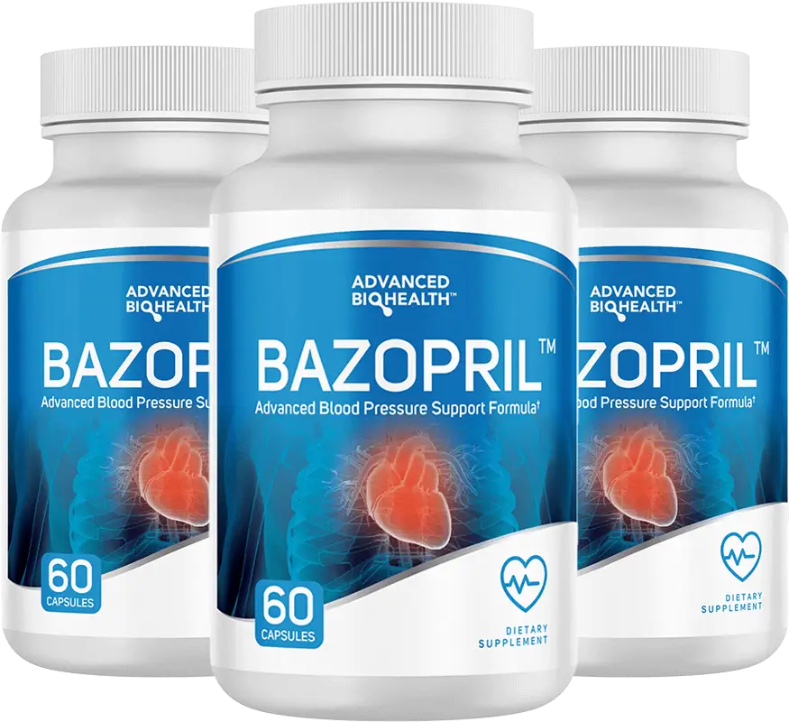 Bazopril 3 bottle package for 90 day blood pressure support